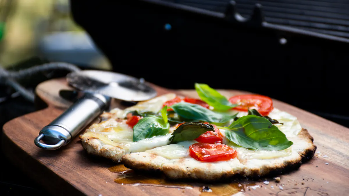 Grilled flatbread pizzas