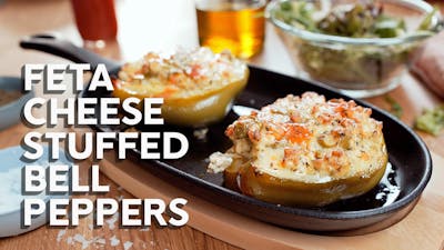 How to make feta cheese stuffed bell peppers