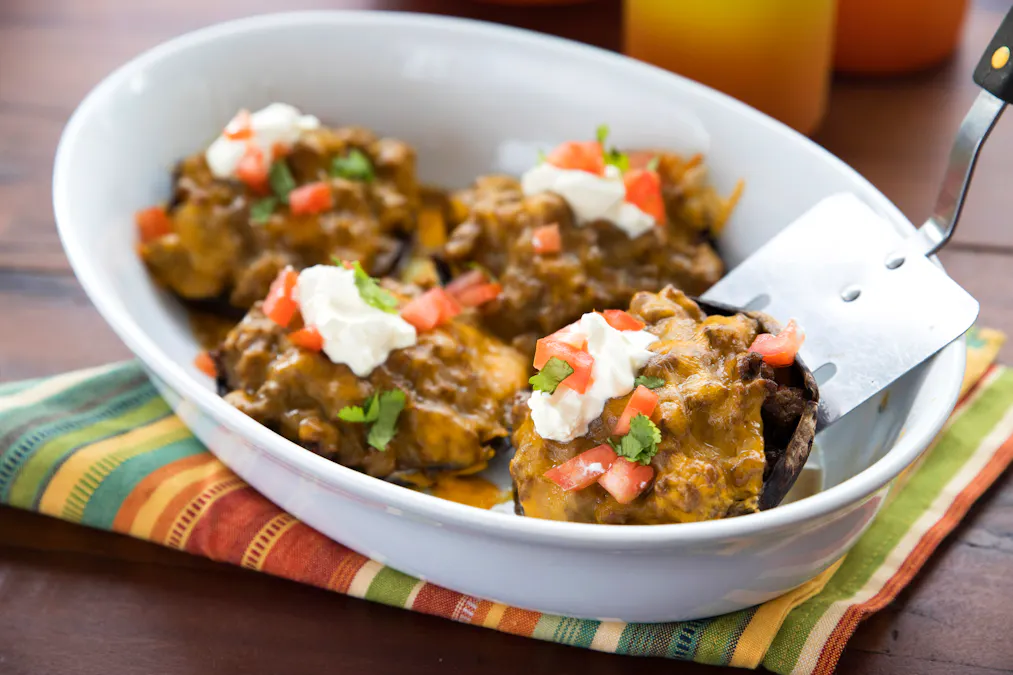 Taco stuffed keto portobello mushrooms