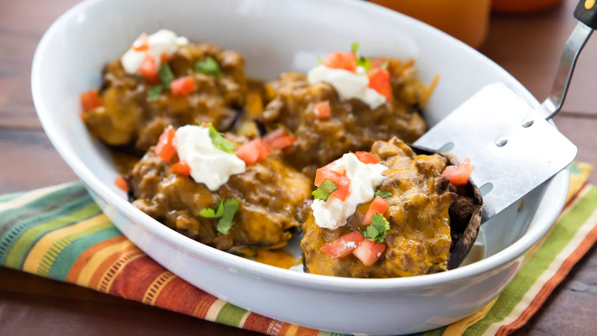 Taco stuffed keto portobello mushrooms