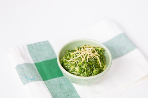 Fresh creamed spinach