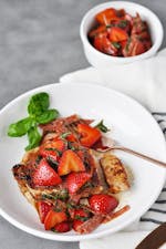 Strawberry basil pork chops