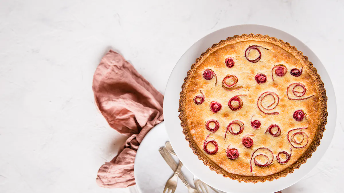 Keto rhubarb tart