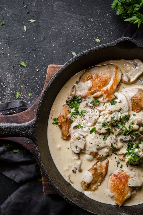 Lisa's keto chicken skillet with mushrooms and parmesan
