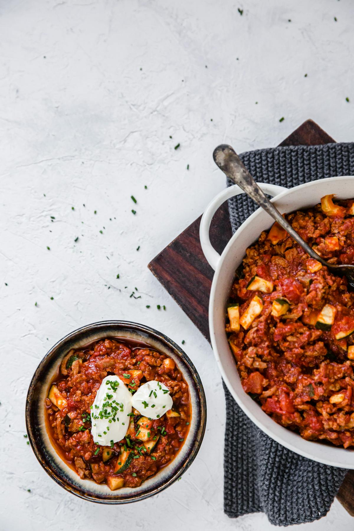 Low carb ground turkey chili