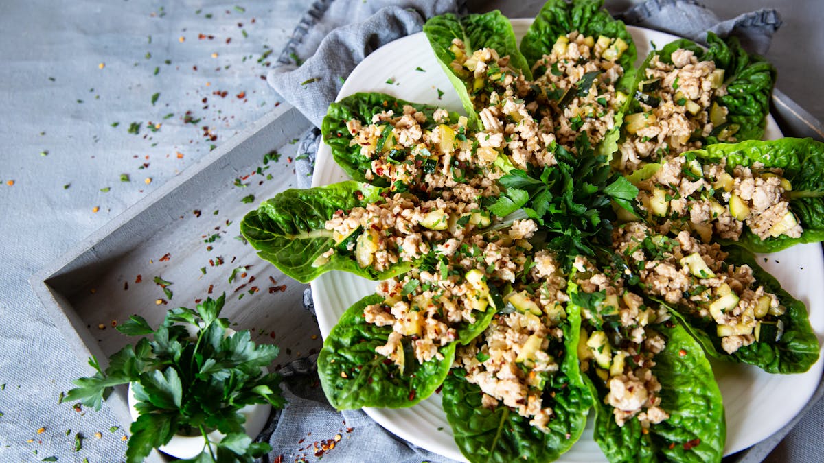 Keto Thai chicken lettuce wraps
