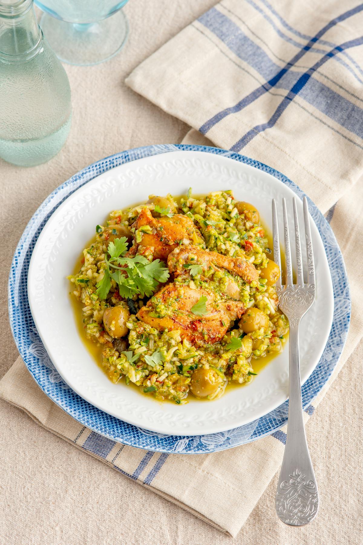 Keto Latino chicken with zucchini rice