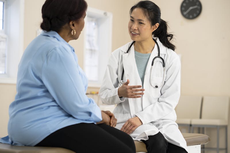 Senior woman at the doctor