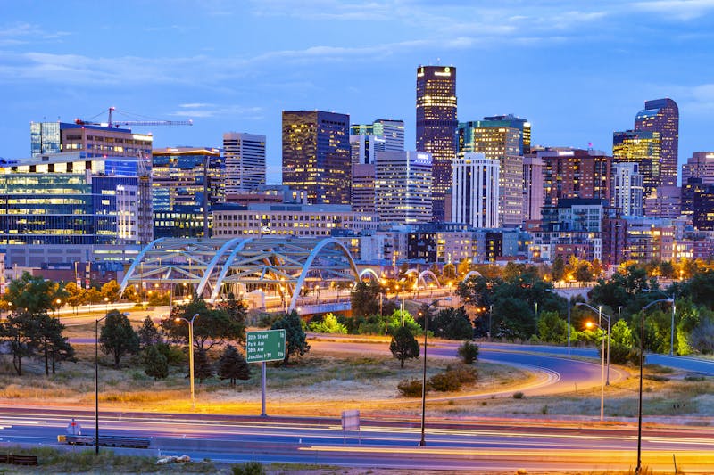 Denver, Colorado At Night