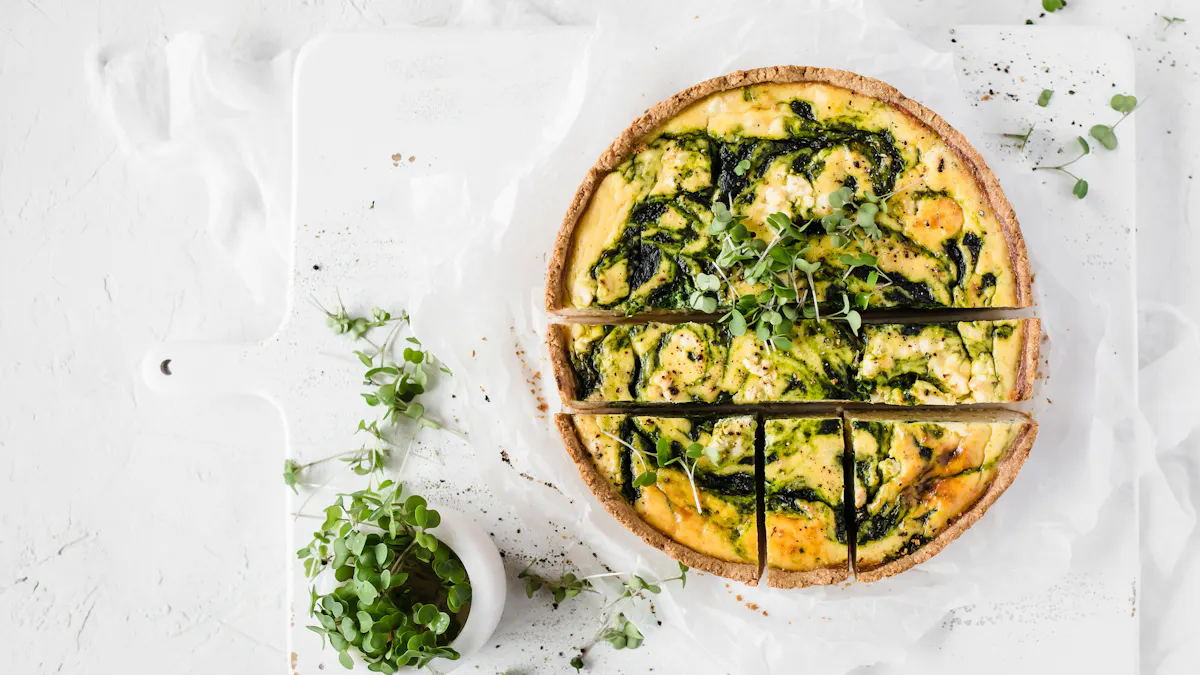 Low-carb spinach and feta tart