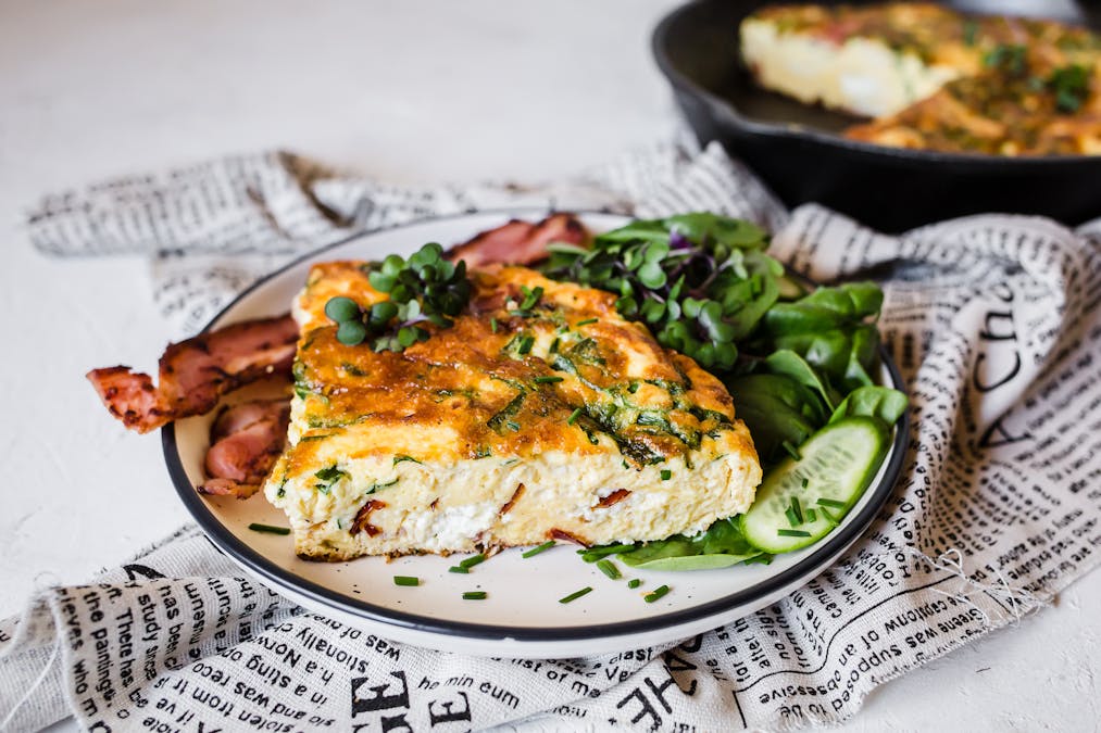Three cheese keto frittata