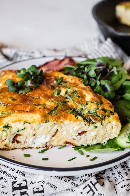 Three cheese keto frittata