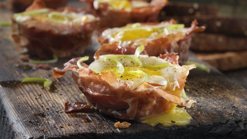 Prosciutto and Cheese Eggcups