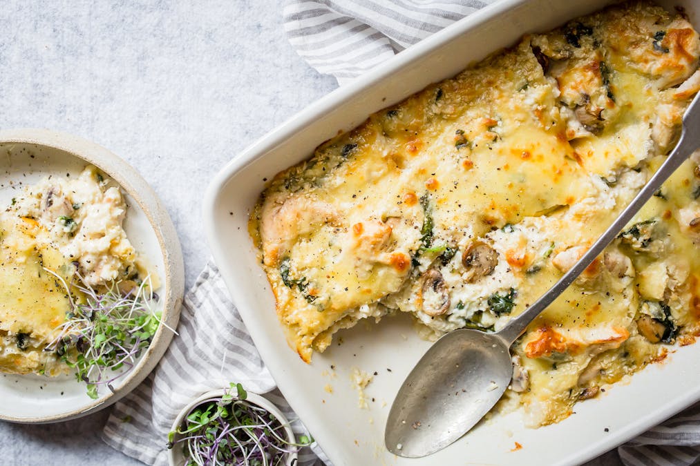 Keto chicken and mushroom casserole