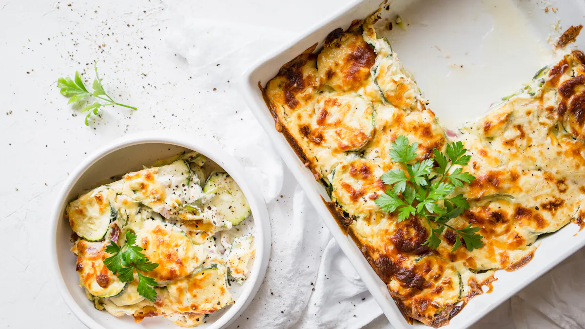 Zucchini and mozzarella casserole