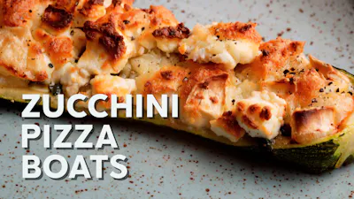 Zucchini pizza boats