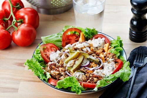 Keto cheeseburger salad