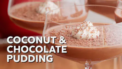 Coconut and chocolate pudding
