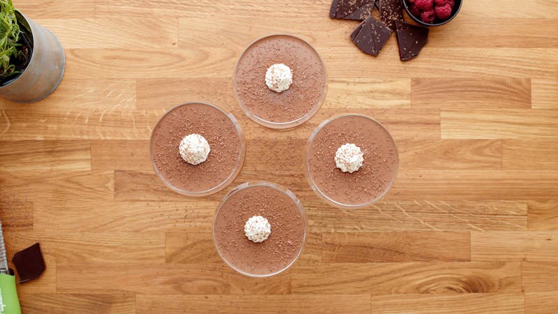 Coconut and chocolate pudding