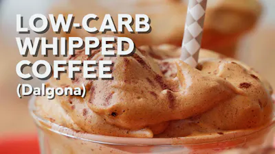 Low-carb whipped coffee