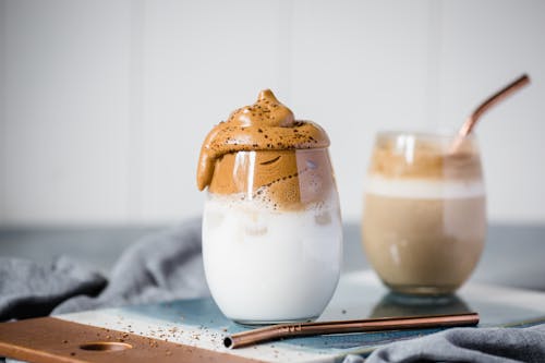 Whipped dairy-free low carb (Dalgona) coffee