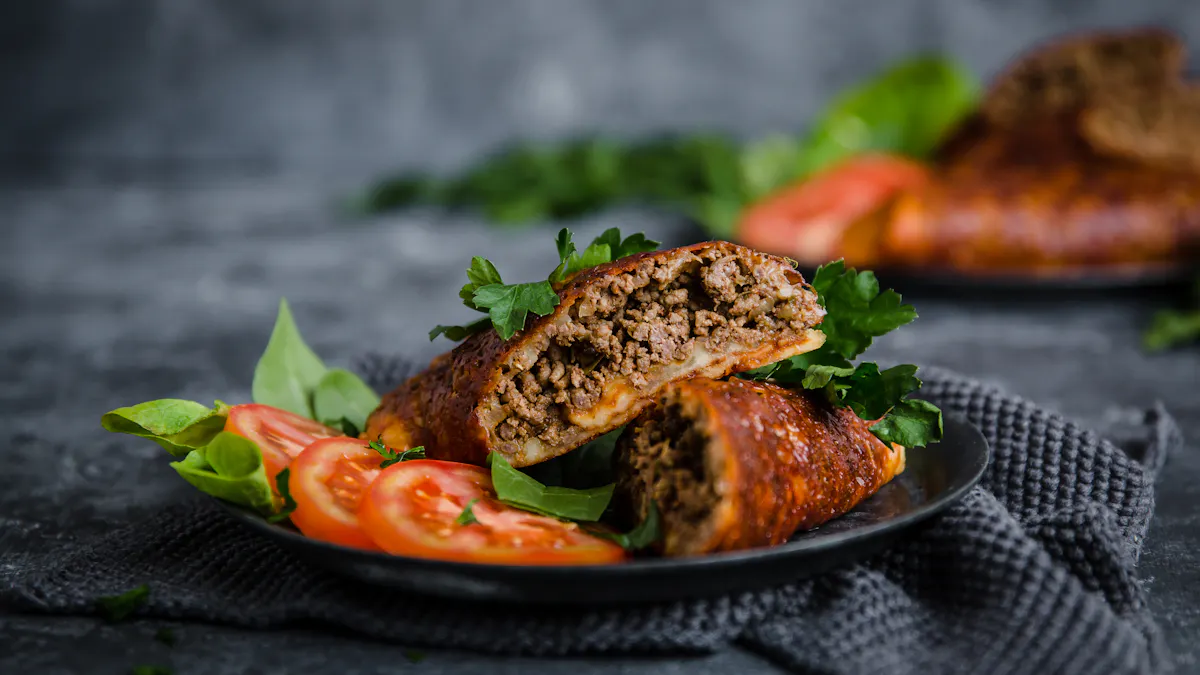 Keto cheese tortilla beef burritos