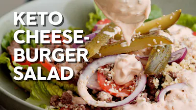 Keto cheeseburger salad