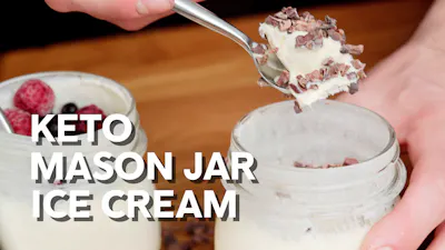 Keto mason jar ice cream