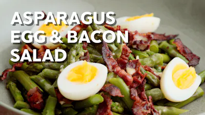 Asparagus, bacon & egg salad