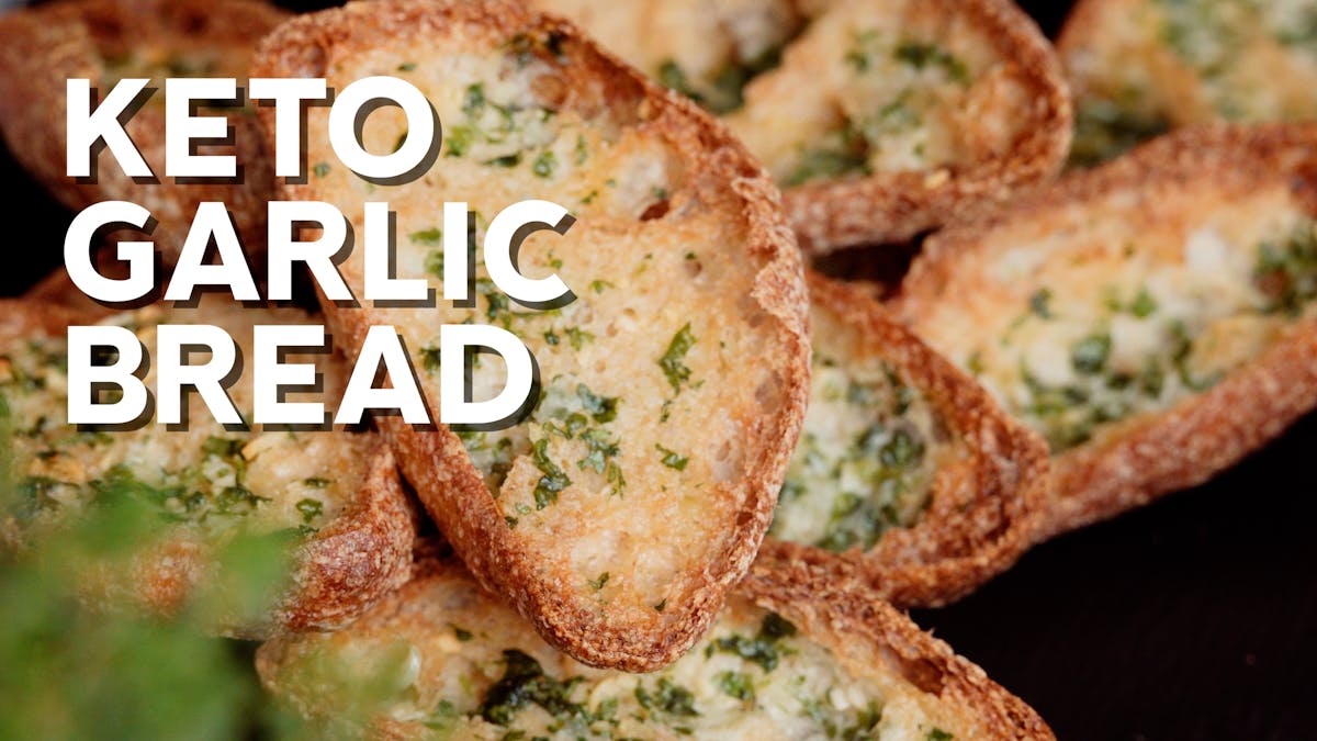 Keto appetizer: Garlic bread