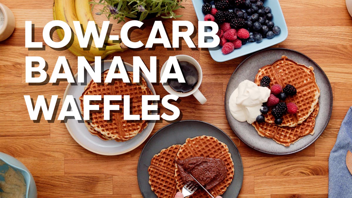 Low-carb banana waffles