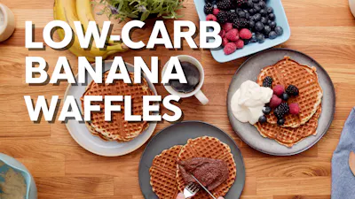 Low-carb banana waffles