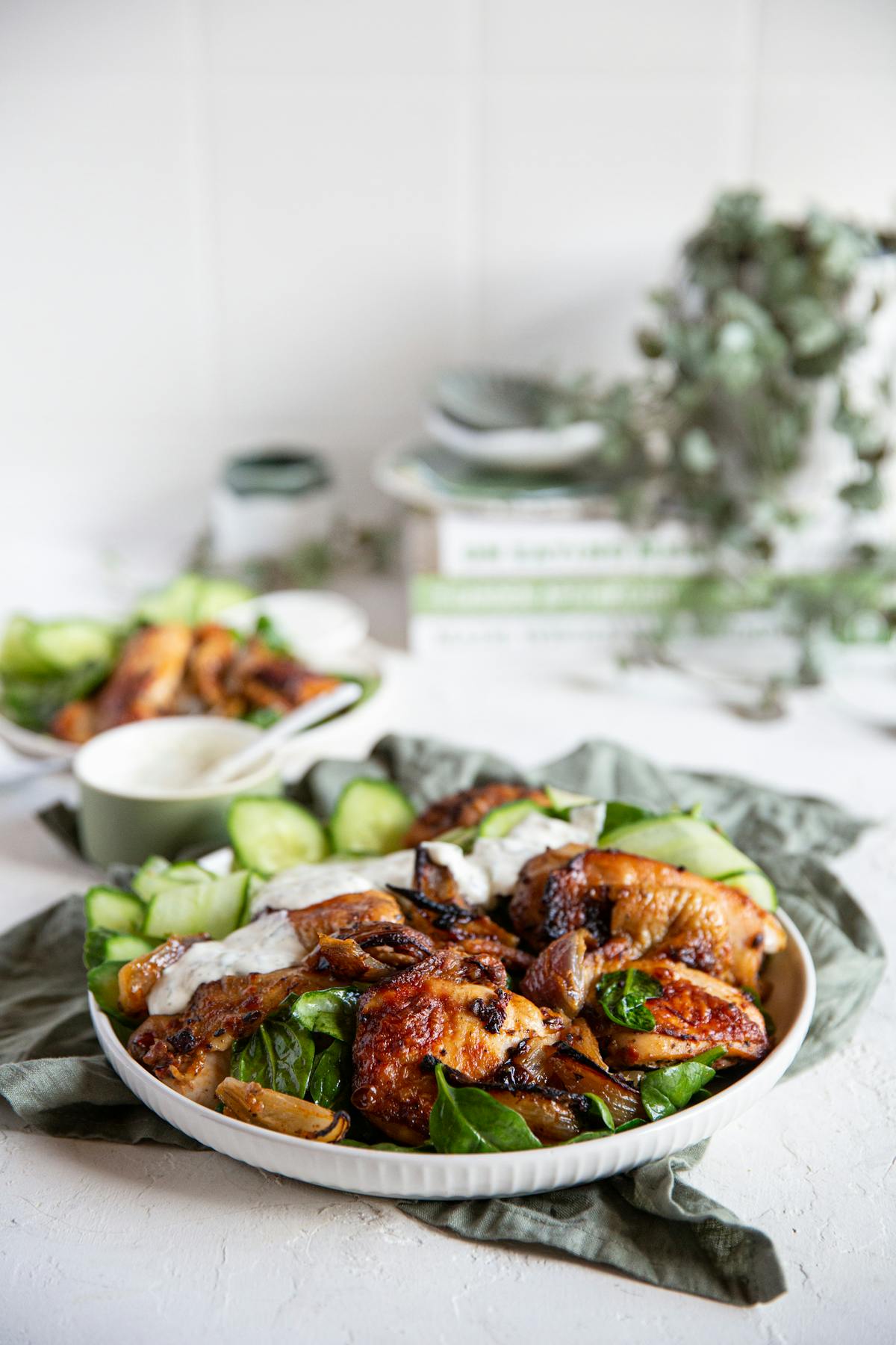 Keto harissa chicken with lime sauce