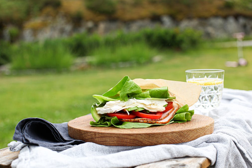 Keto turkey brie salad sub