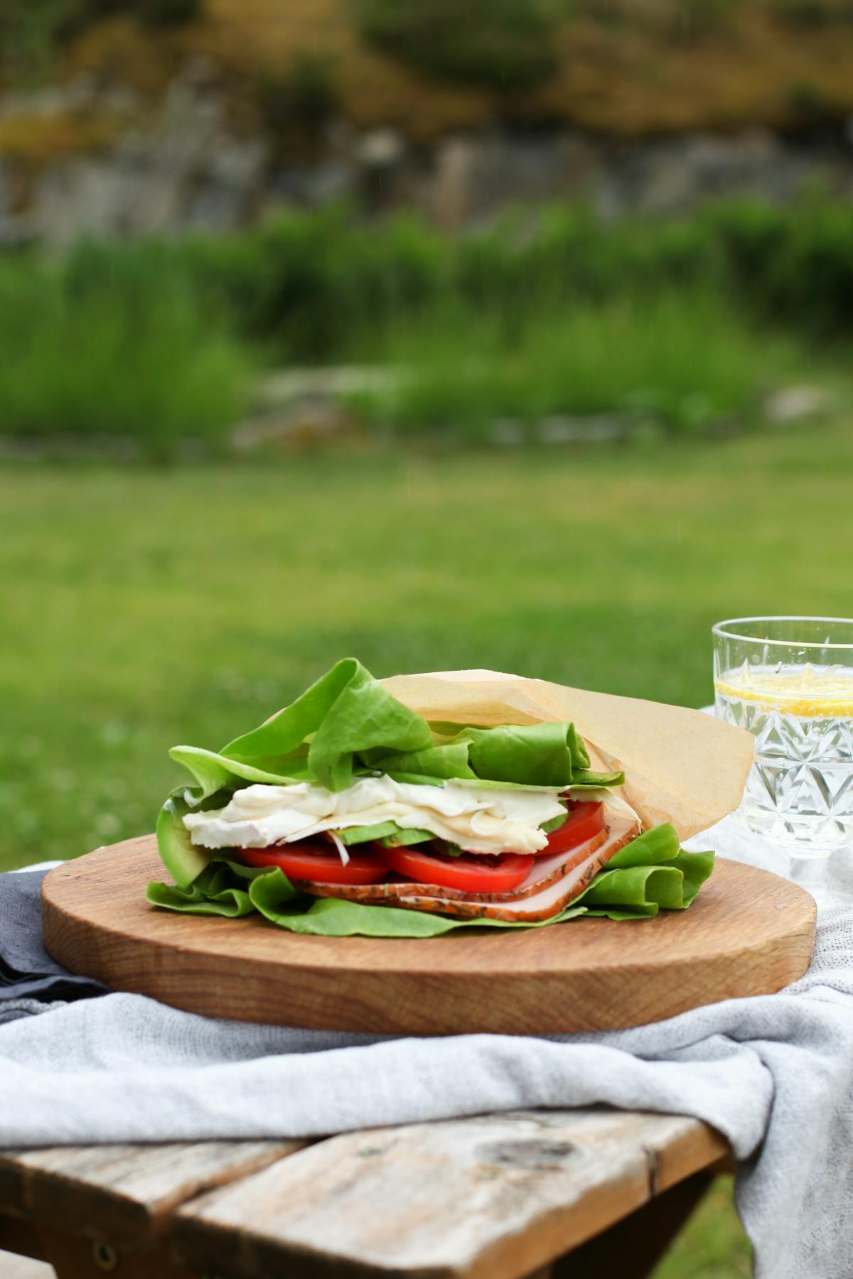 Keto turkey brie salad sub