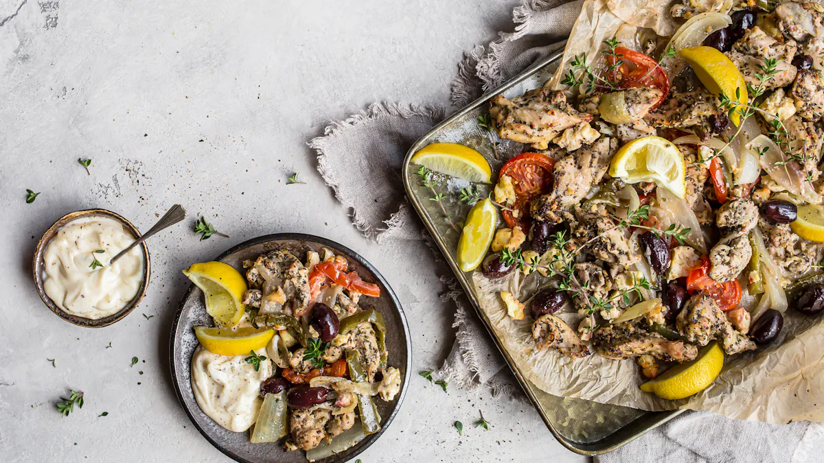 Cooking video: Greek chicken sheet-pan meal with garlic sauce