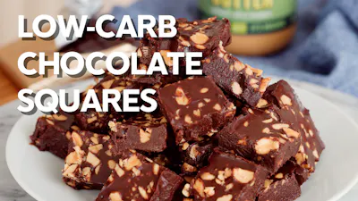 Low-carb chocolate squares