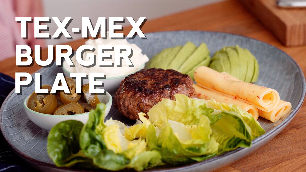 Keto burger plate Tex-Mex style
