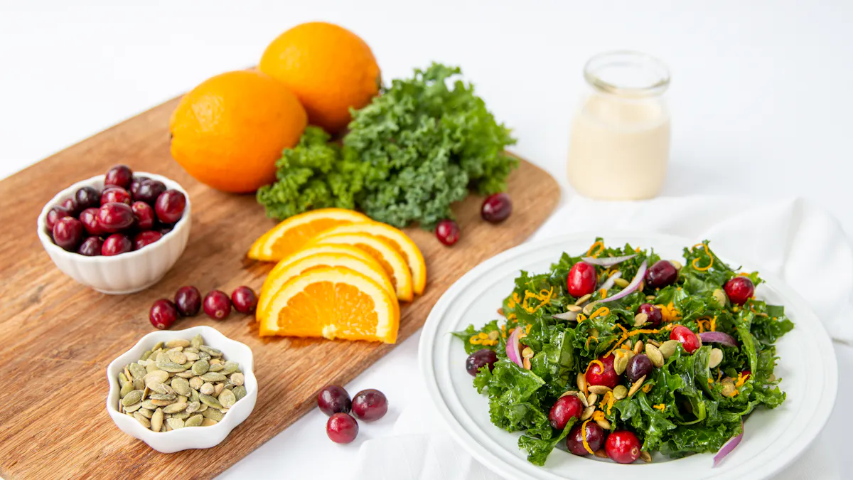 Cranberry kale salad