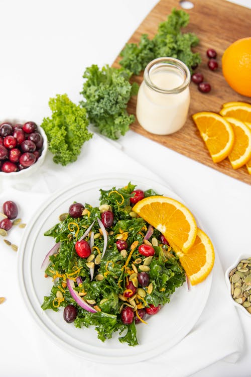 Cranberry kale salad