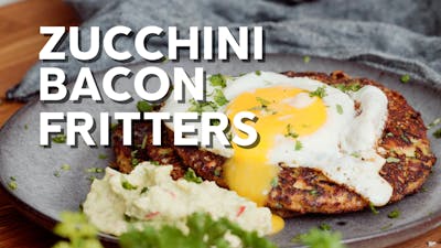 Zucchini bacon fritters