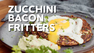 Zucchini bacon fritters