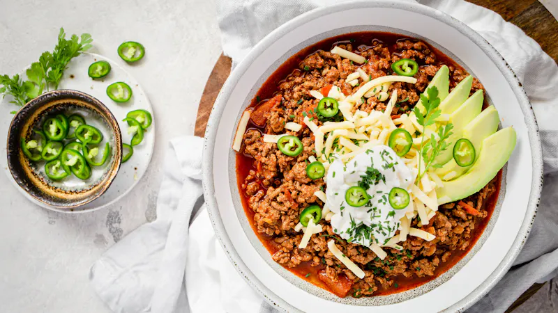 Easy Keto Chili Bowl