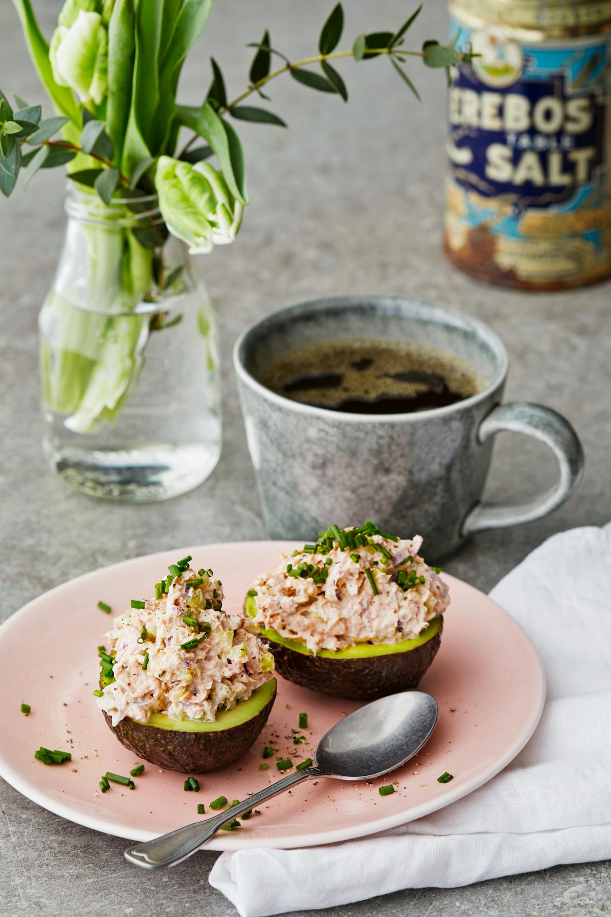 Tuna stuffed avocado