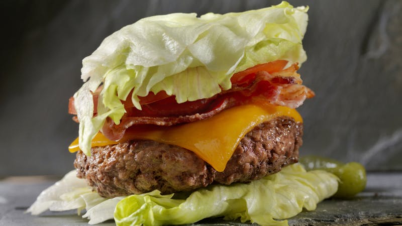 Low Carb – Lettuce Wrap Bacon CheeseBurger