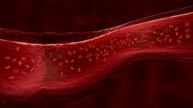 Glowing blue generic virus cell 3d render illustration