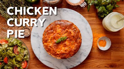 Chicken curry pie