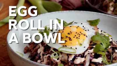 Egg roll in a bowl
