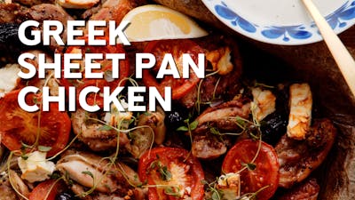 Greek sheet pan chicken