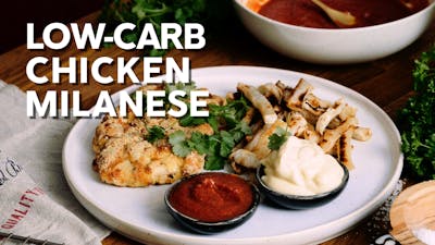 Low-carb chicken milanese